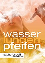 flyermotiv wasserpfeife, shisha - lungenpfeifen